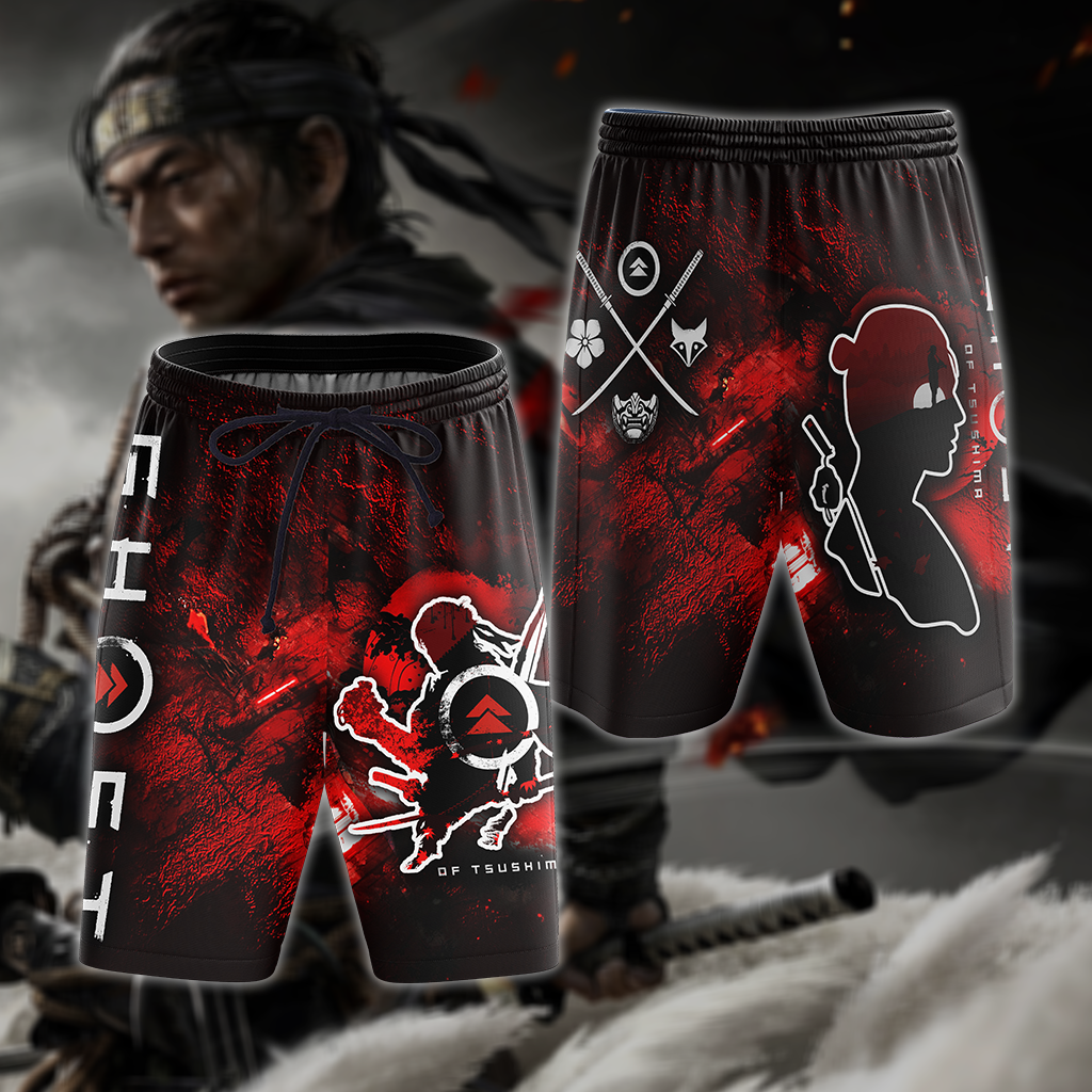 Ghost of Tsushima 3D All Over Print T-shirt Tank Top Zip Hoodie Pullover Hoodie Hawaiian Shirt Beach Shorts Jogger Beach Shorts S