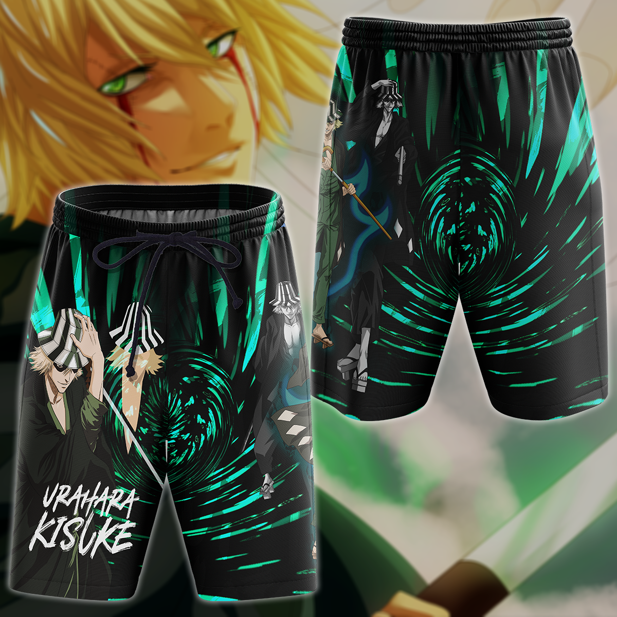 Bleach Kisuke Urahara Anime Manga 3D All Over Print T-shirt Tank Top Zip Hoodie Pullover Hoodie Hawaiian Shirt Beach Shorts Jogger Beach Shorts S
