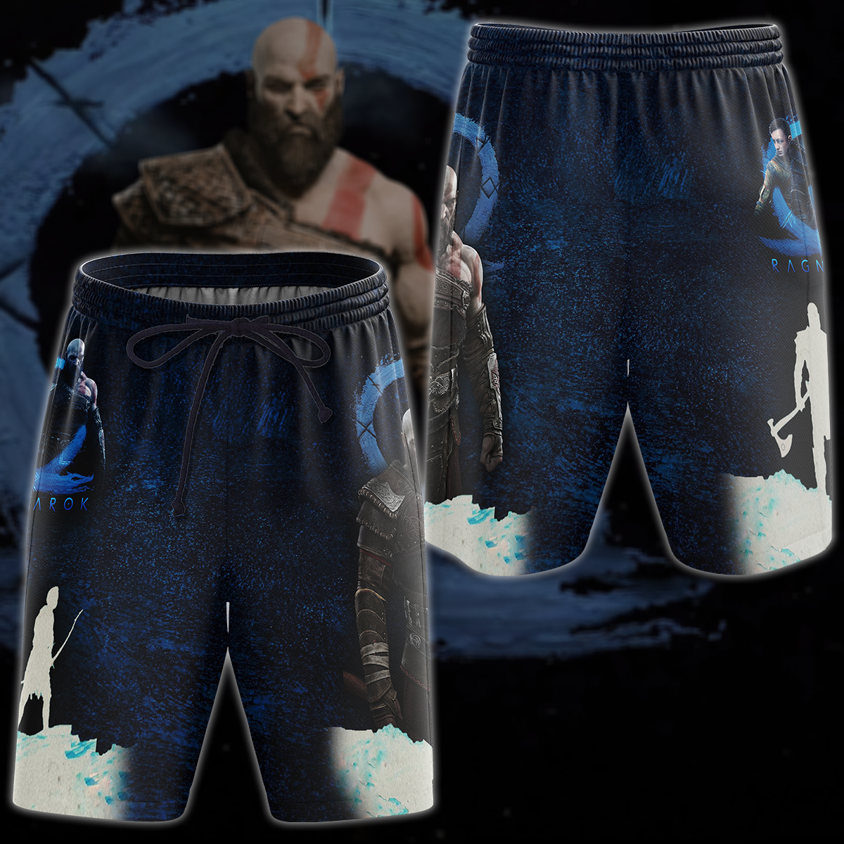 God of War Ragnarok Video Game 3D All Over Print T-shirt Tank Top Zip Hoodie Pullover Hoodie Hawaiian Shirt Beach Shorts Jogger Beach Shorts S