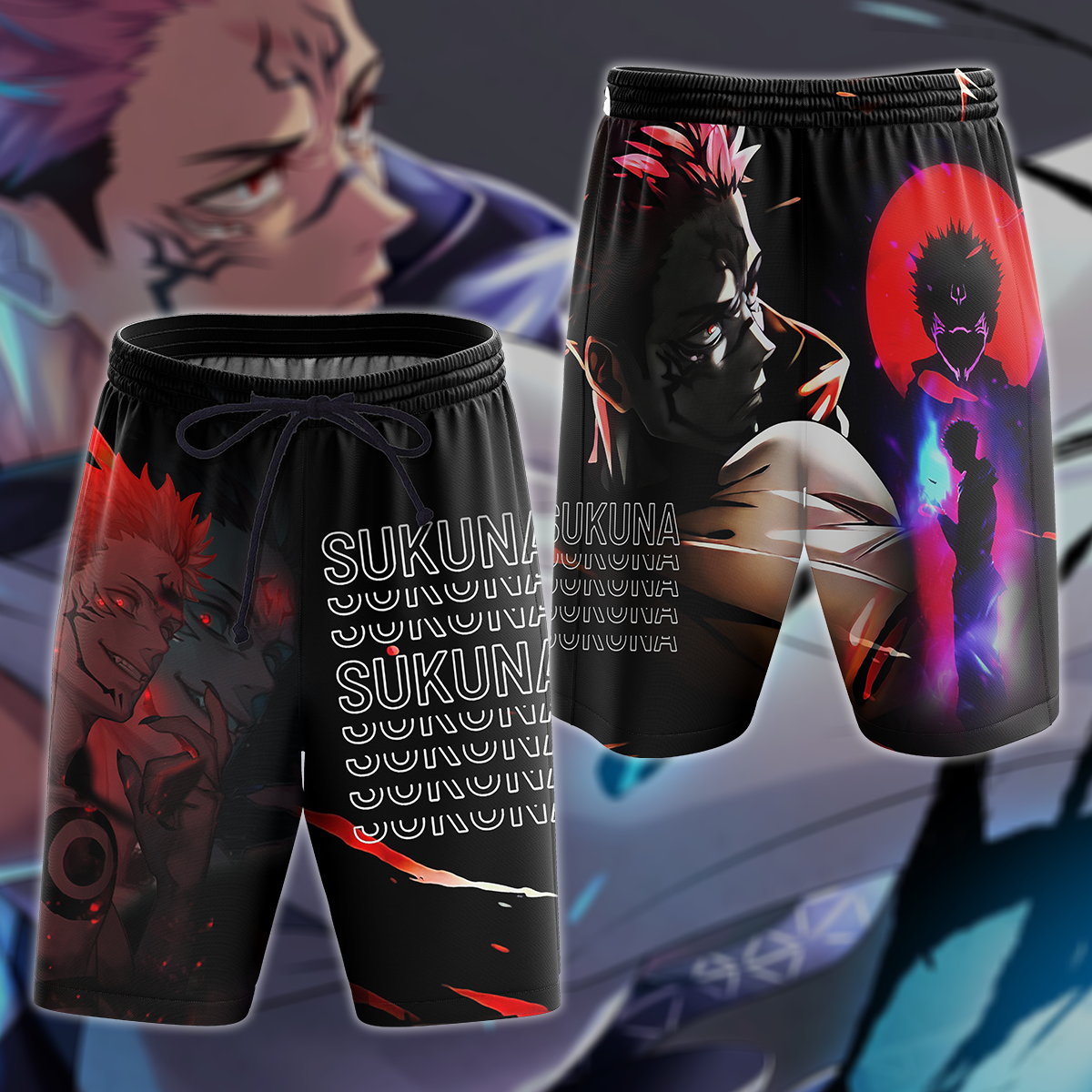 Jujutsu Kaisen 3D All Over Print T-shirt Tank Top Zip Hoodie Pullover Hoodie Hawaiian Shirt Beach Shorts Jogger Beach Shorts S