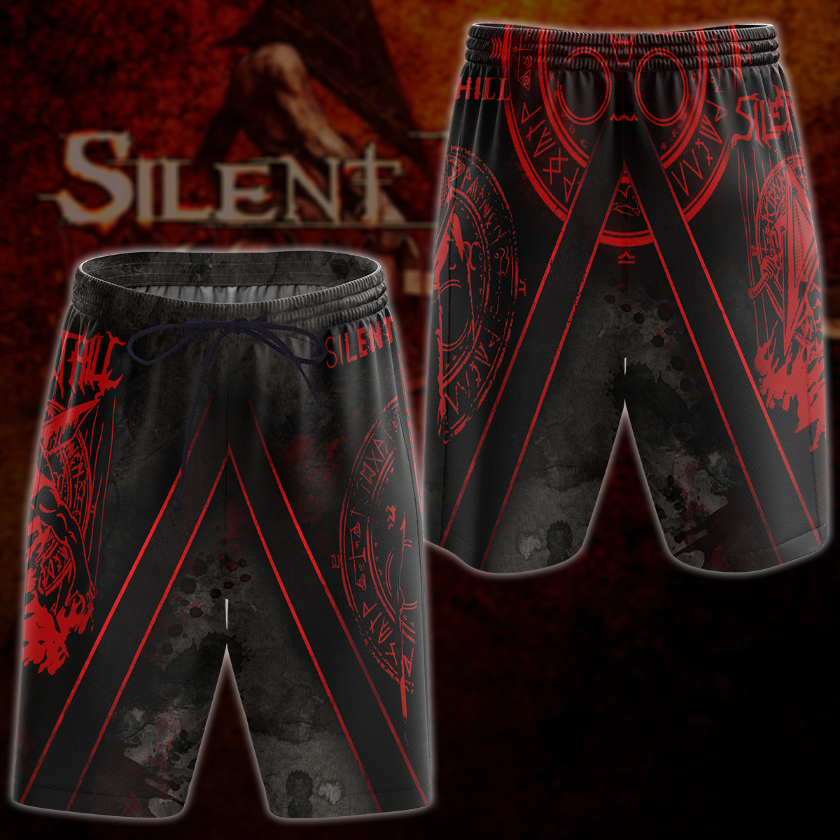 Silent Hill Video Game 3D All Over Printed T-shirt Tank Top Zip Hoodie Pullover Hoodie Hawaiian Shirt Beach Shorts Jogger Beach Shorts S