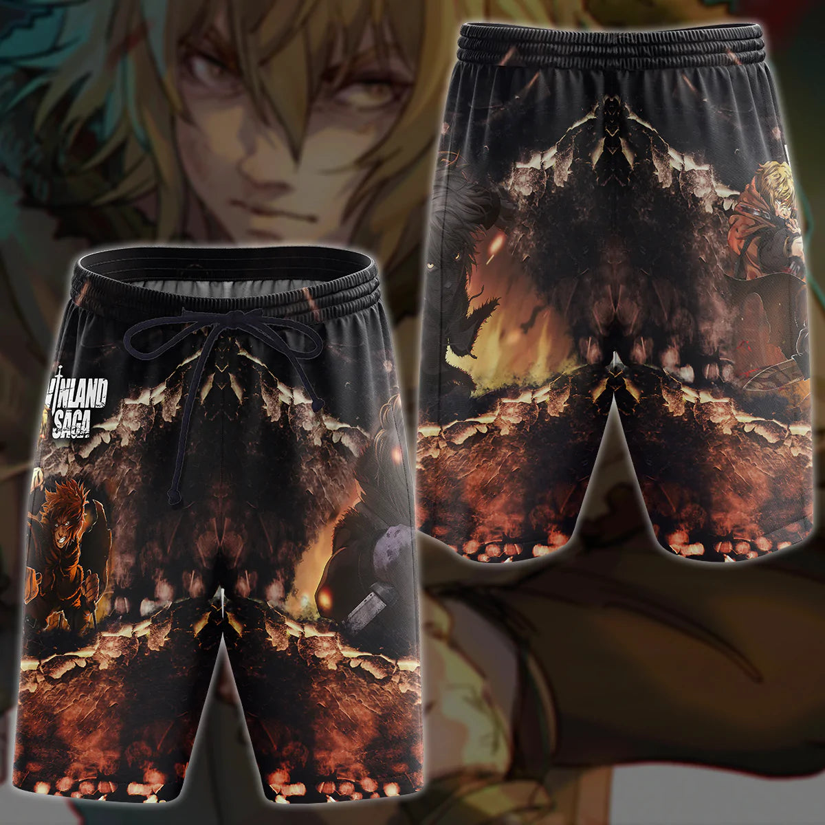 Vinland Saga Anime Manga 3D All Over Print T-shirt Tank Top Zip Hoodie Pullover Hoodie Hawaiian Shirt Beach Shorts Jogger Beach Shorts S