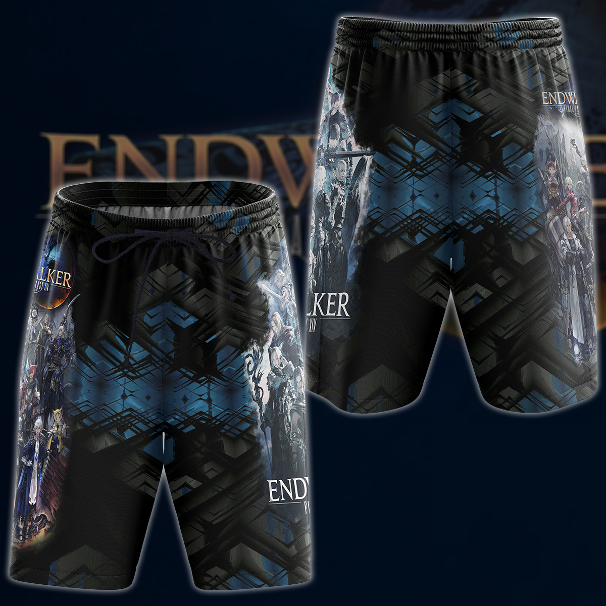Final Fantasy XIV: Endwalker Video Game 3D All Over Printed T-shirt Tank Top Zip Hoodie Pullover Hoodie Hawaiian Shirt Beach Shorts Jogger Beach Shorts S
