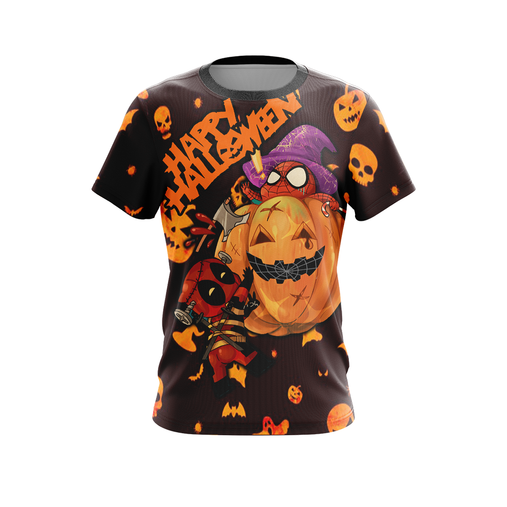 Deadpool x Spider Man - Halloween Unisex 3D T-shirt