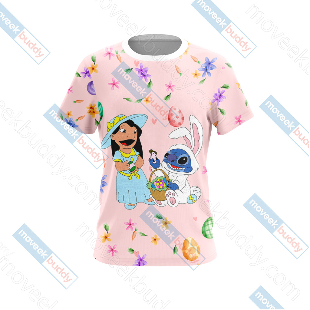 Happy Easters Day x Stitch Unisex 3D T-shirt