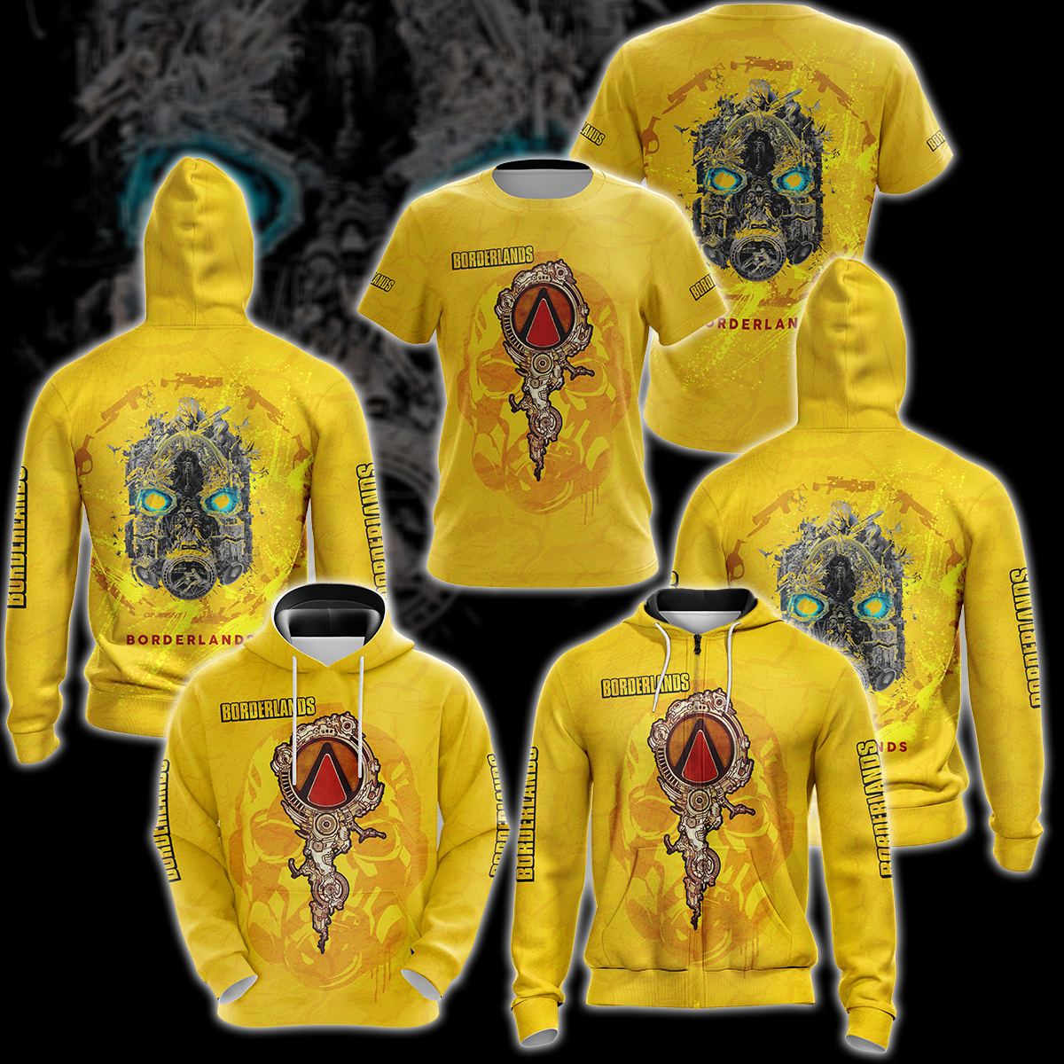 Borderlands Video Game 3D All Over Printed T-shirt Tank Top Zip Hoodie Pullover Hoodie Hawaiian Shirt Beach Shorts Jogger