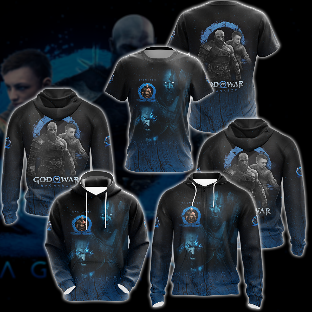 God of War Ragnarok Video Game 3D All Over Print T-shirt Tank Top Zip Hoodie Pullover Hoodie Hawaiian Shirt Beach Shorts Jogger
