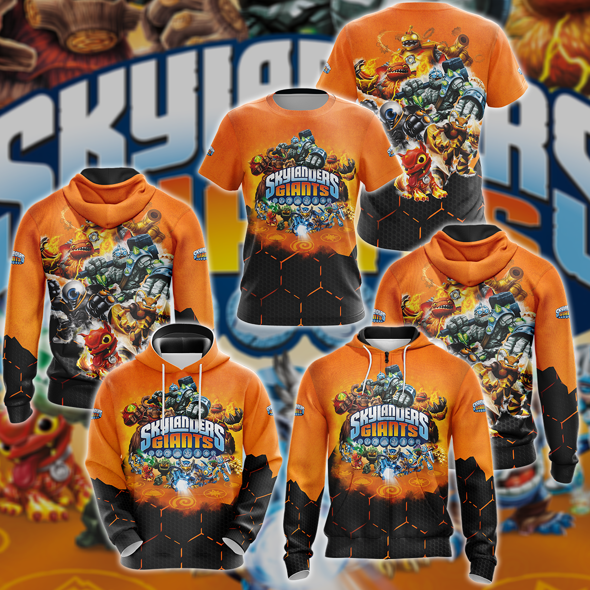 Skylanders Giants Video Game 3D All Over Print T-shirt Tank Top Zip Hoodie Pullover Hoodie Hawaiian Shirt Beach Shorts Jogger