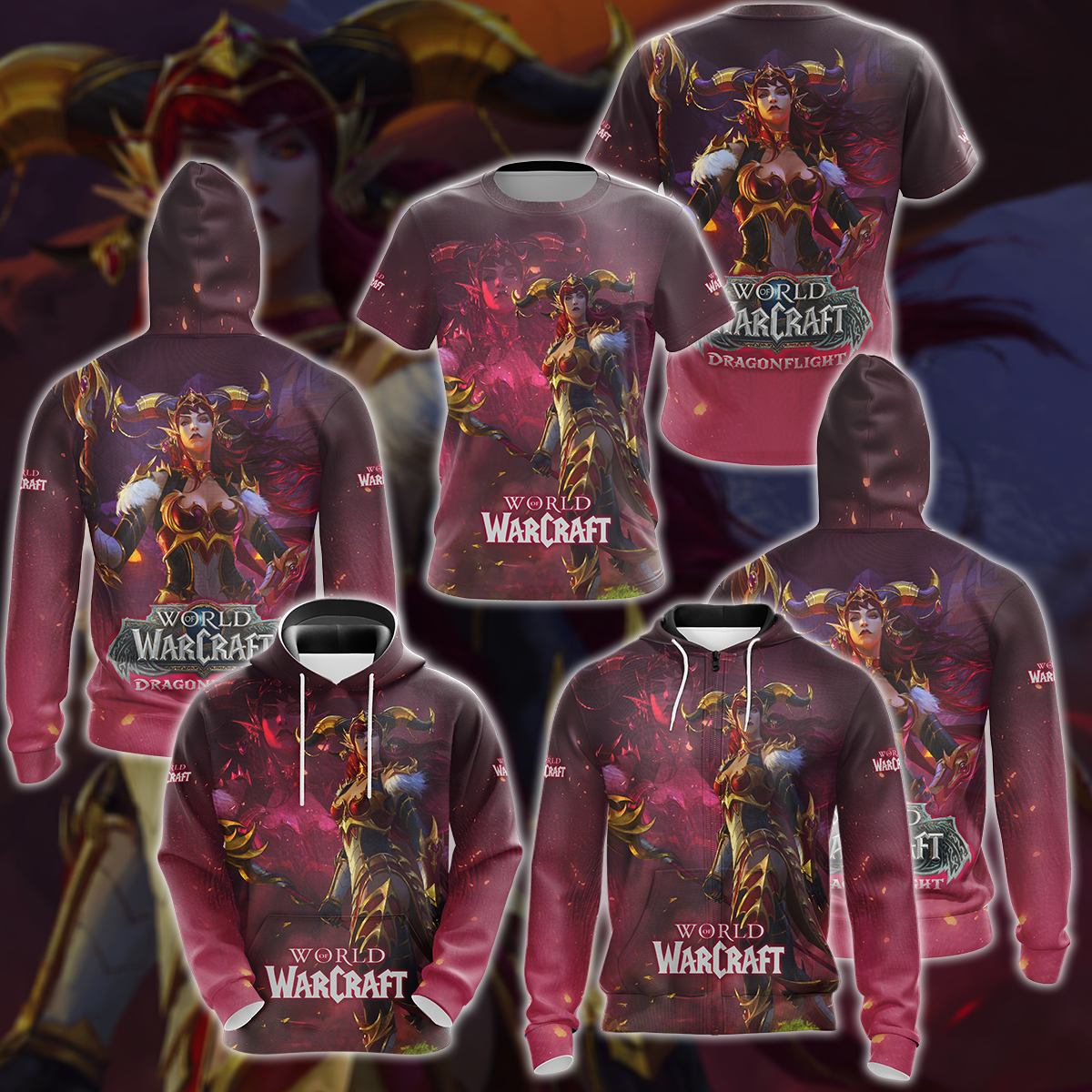 World of Warcraft: Dragonflight Video Game 3D All Over Printed T-shirt Tank Top Zip Hoodie Pullover Hoodie Hawaiian Shirt Beach Shorts Jogger