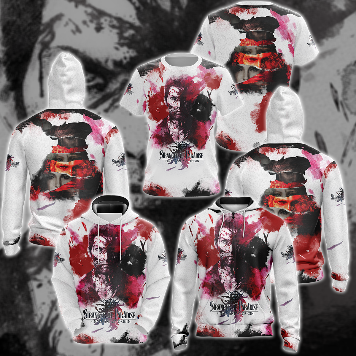 Stranger of Paradise: Final Fantasy Origin Video Game 3D All Over Printed T-shirt Tank Top Zip Hoodie Pullover Hoodie Hawaiian Shirt Beach Shorts Jogger