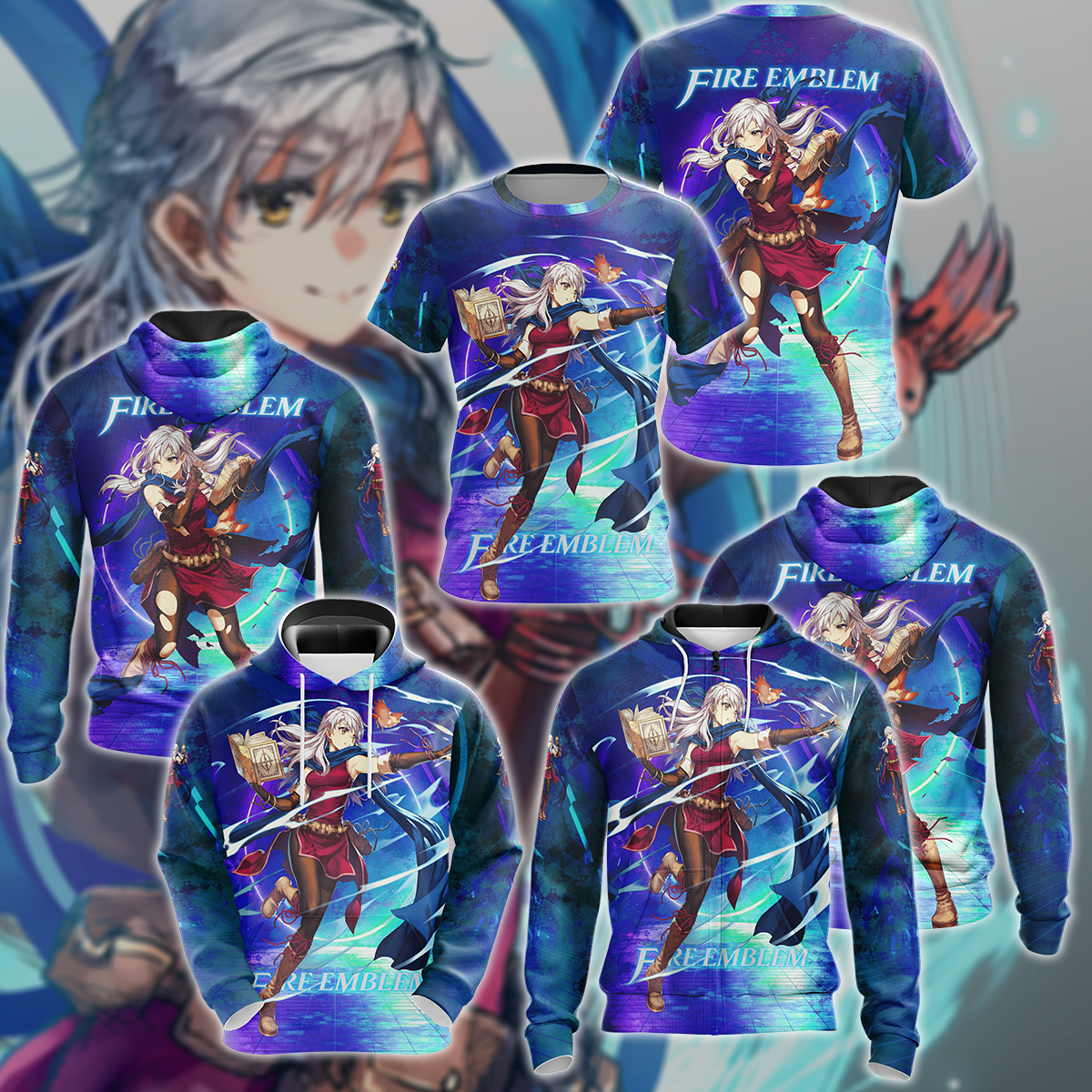 Fire Emblem Micaiah Video Game 3D All Over Print T-shirt Tank Top Zip Hoodie Pullover Hoodie Hawaiian Shirt Beach Shorts Jogger