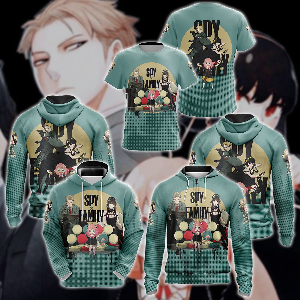 Spy x Family 3D All Over Print T-shirt Tank Top Zip Hoodie Pullover Hoodie Hawaiian Shirt Beach Shorts Jogger