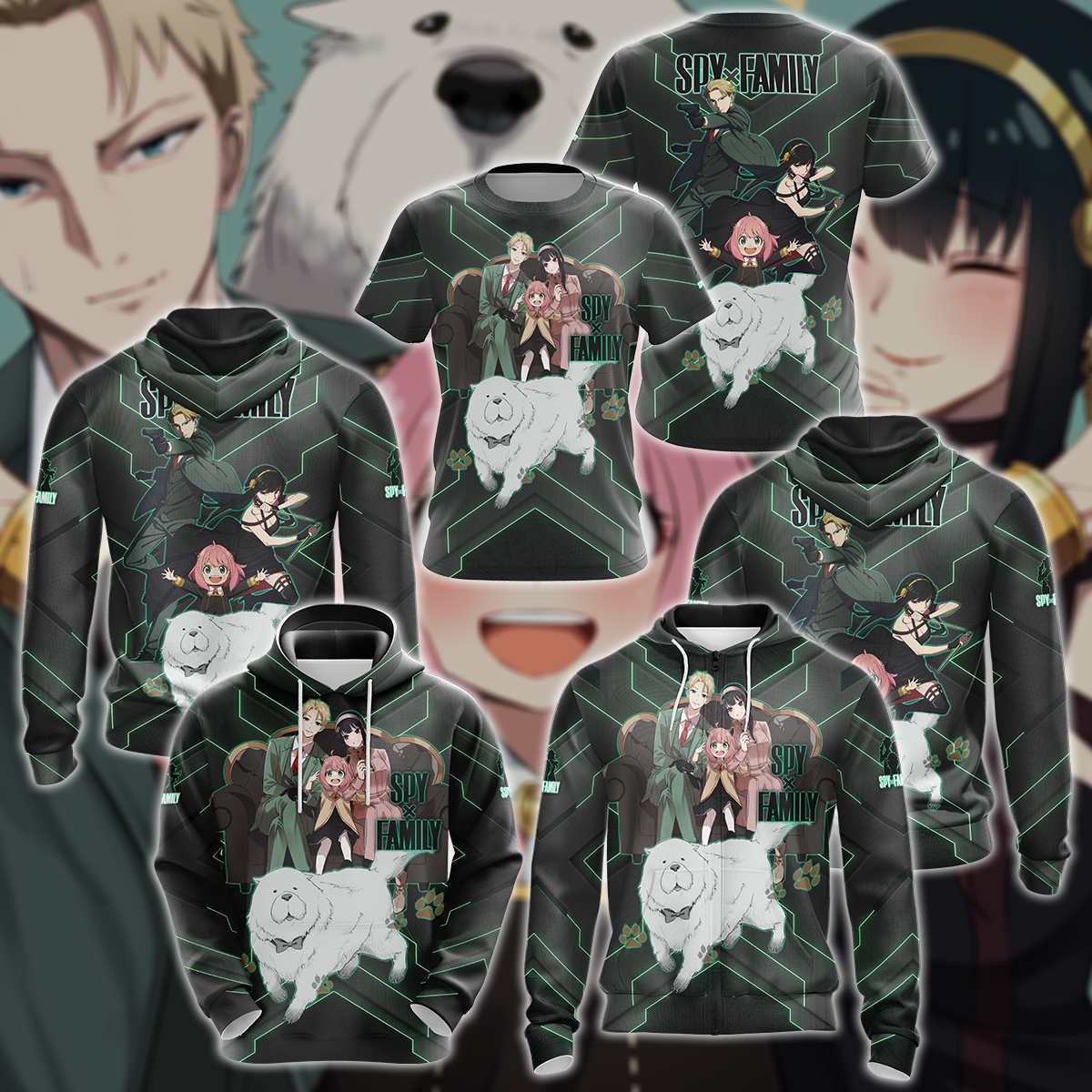 Spy x Family 3D All Over Print T-shirt Tank Top Zip Hoodie Pullover Hoodie Hawaiian Shirt Beach Shorts Jogger