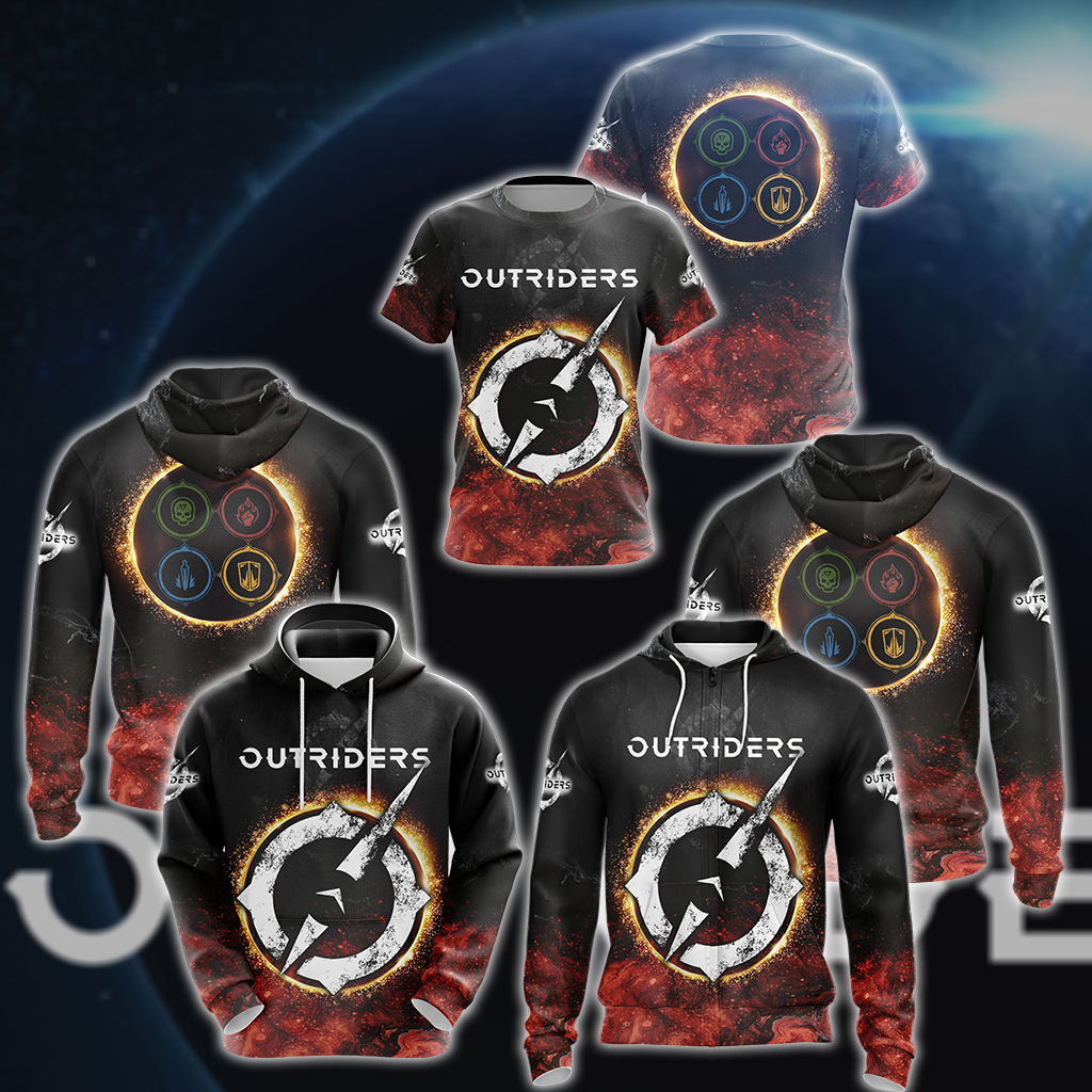 Outriders 3D All Over Print T-shirt Tank Top Zip Hoodie Pullover Hoodie Hawaiian Shirt Beach Shorts Jogger