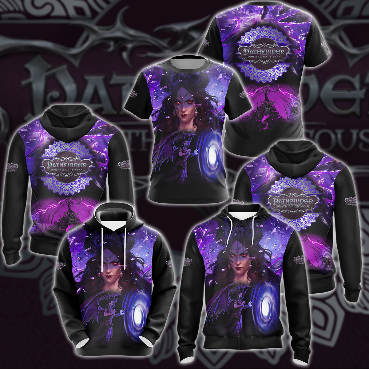 Pathfinder: Wrath of the Righteous Video Game 3D All Over Printed T-shirt Tank Top Zip Hoodie Pullover Hoodie Hawaiian Shirt Beach Shorts Jogger