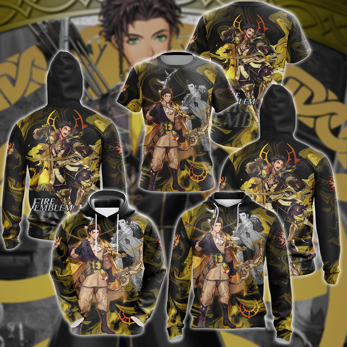 Fire Emblem: Three Houses - Claude Video Game 3D All Over Print T-shirt Tank Top Zip Hoodie Pullover Hoodie Hawaiian Shirt Beach Shorts Jogger