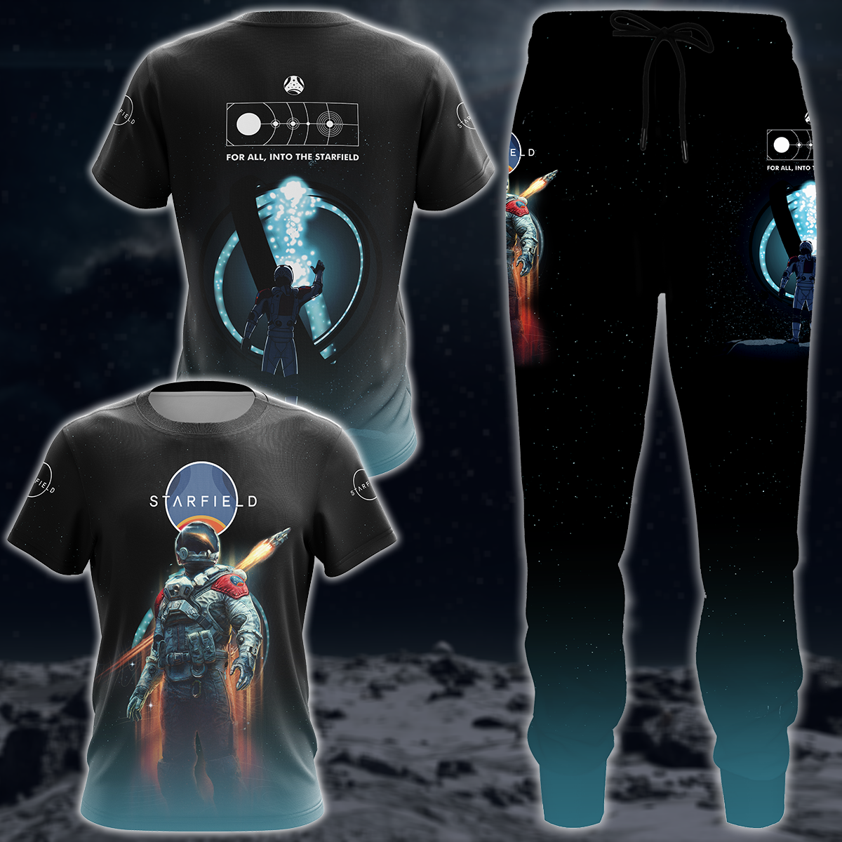 Starfield Video Game 3D All Over Printed T-shirt Tank Top Zip Hoodie Pullover Hoodie Hawaiian Shirt Beach Shorts Joggers