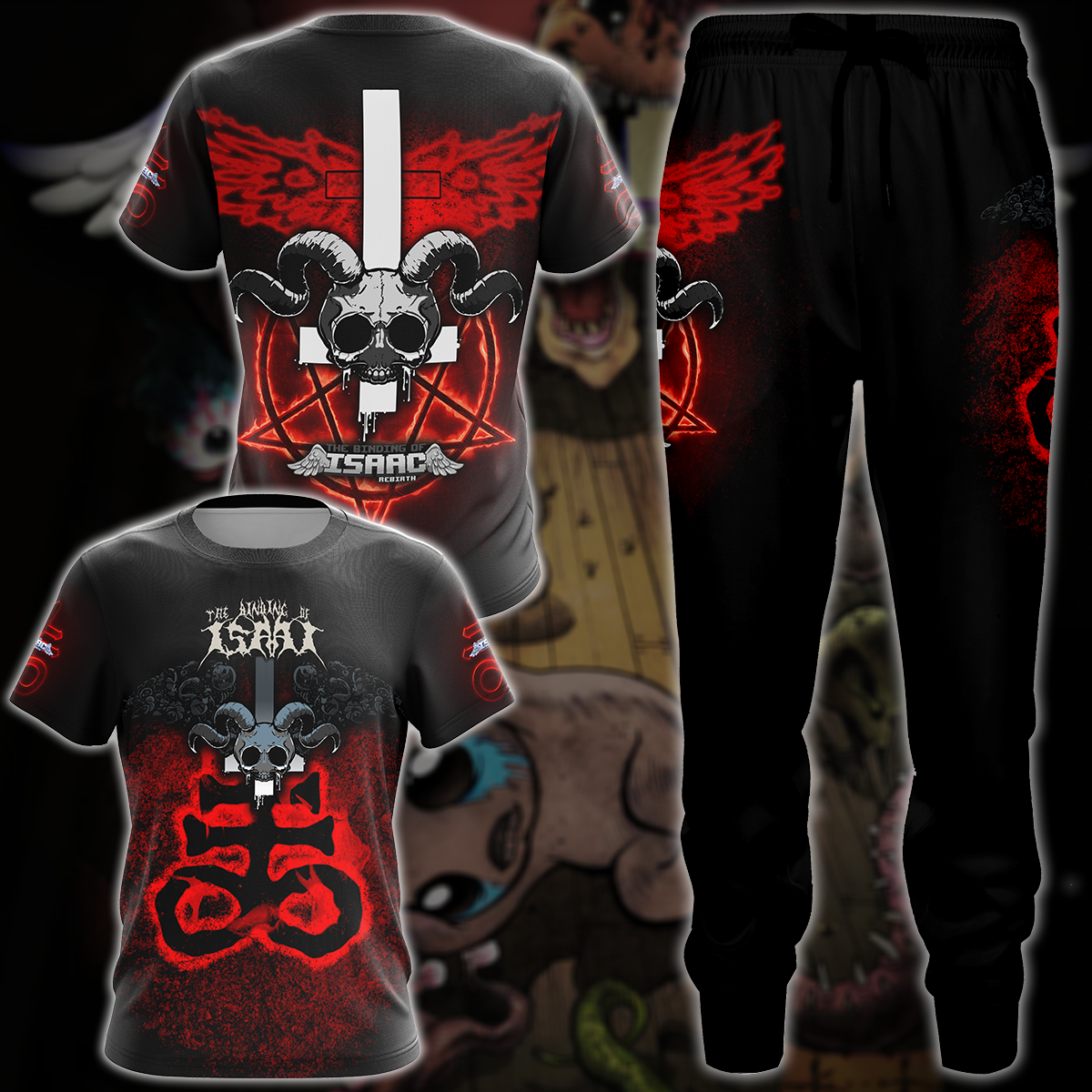 The Binding of Isaac: Rebirth Video Game 3D All Over Printed T-shirt Tank Top Zip Hoodie Pullover Hoodie Hawaiian Shirt Beach Shorts Jogger