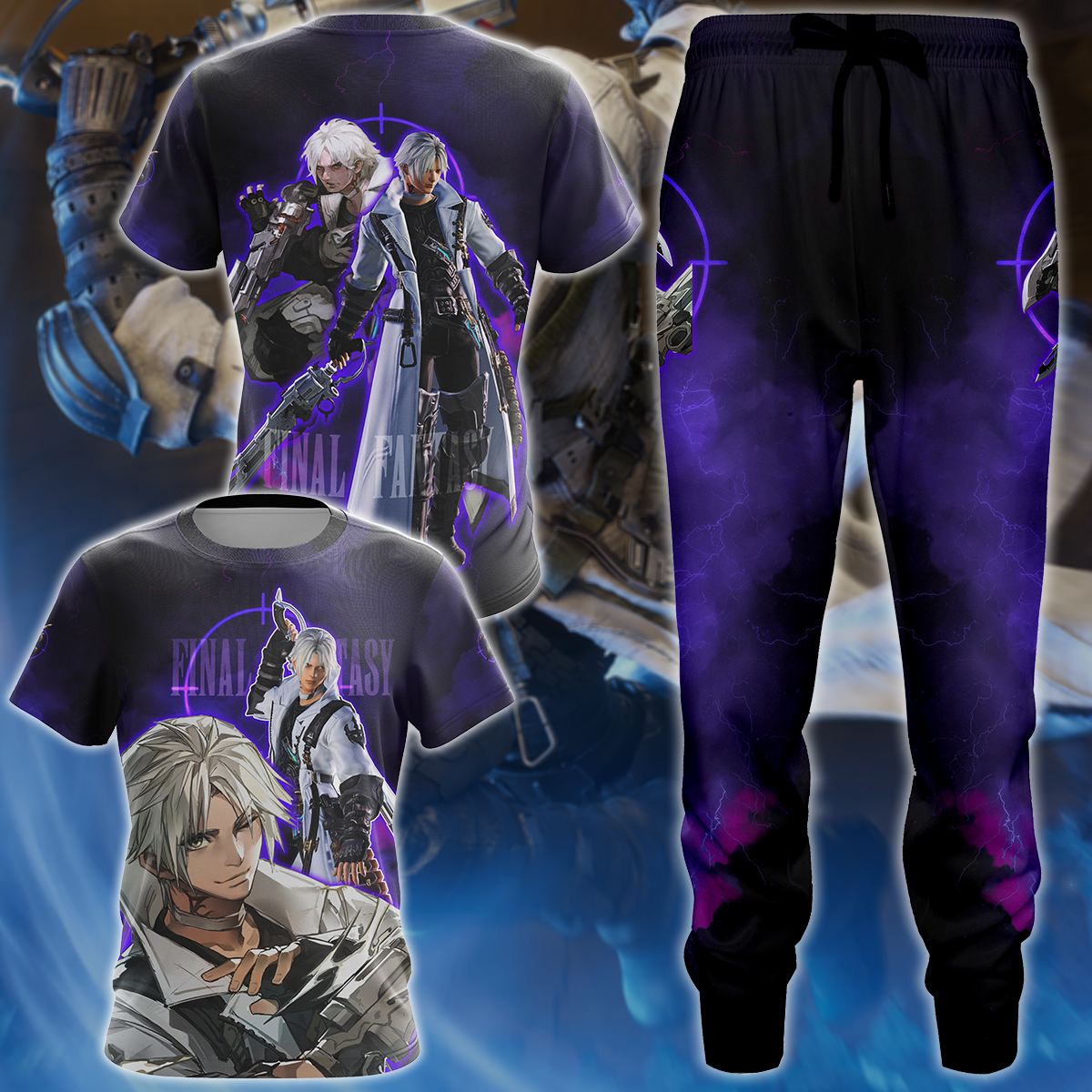 Final Fantasy XIV Thancred Video Game 3D All Over Print T-shirt Tank Top Zip Hoodie Pullover Hoodie Hawaiian Shirt Beach Shorts Jogger