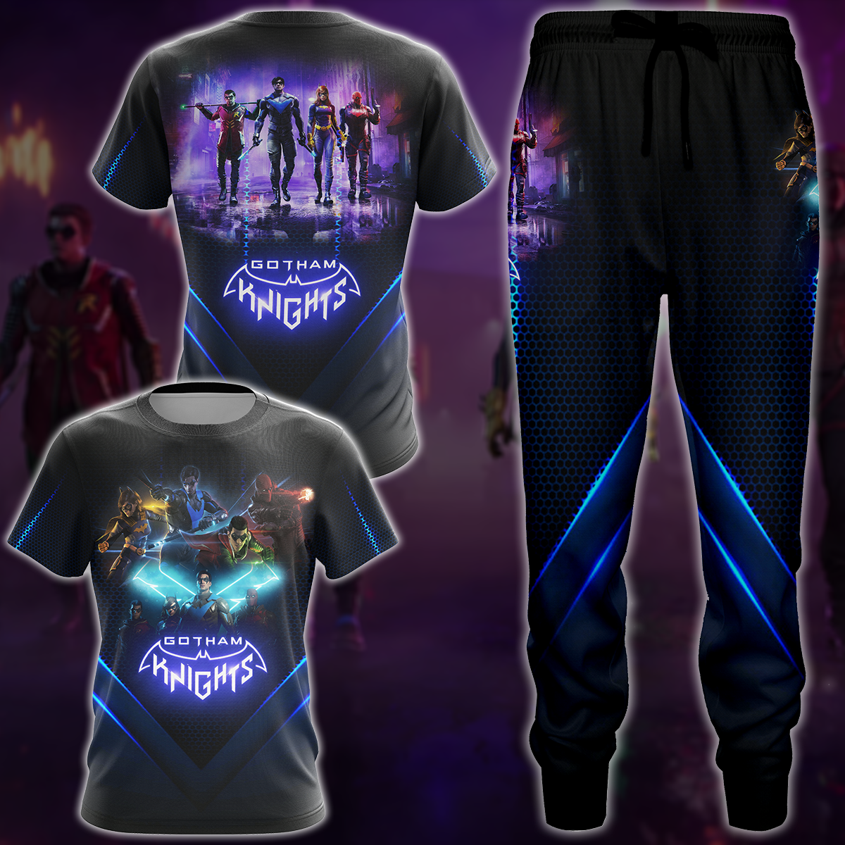 Gotham Knights Video Game 3D All Over Print T-shirt Tank Top Zip Hoodie Pullover Hoodie Hawaiian Shirt Beach Shorts Jogger