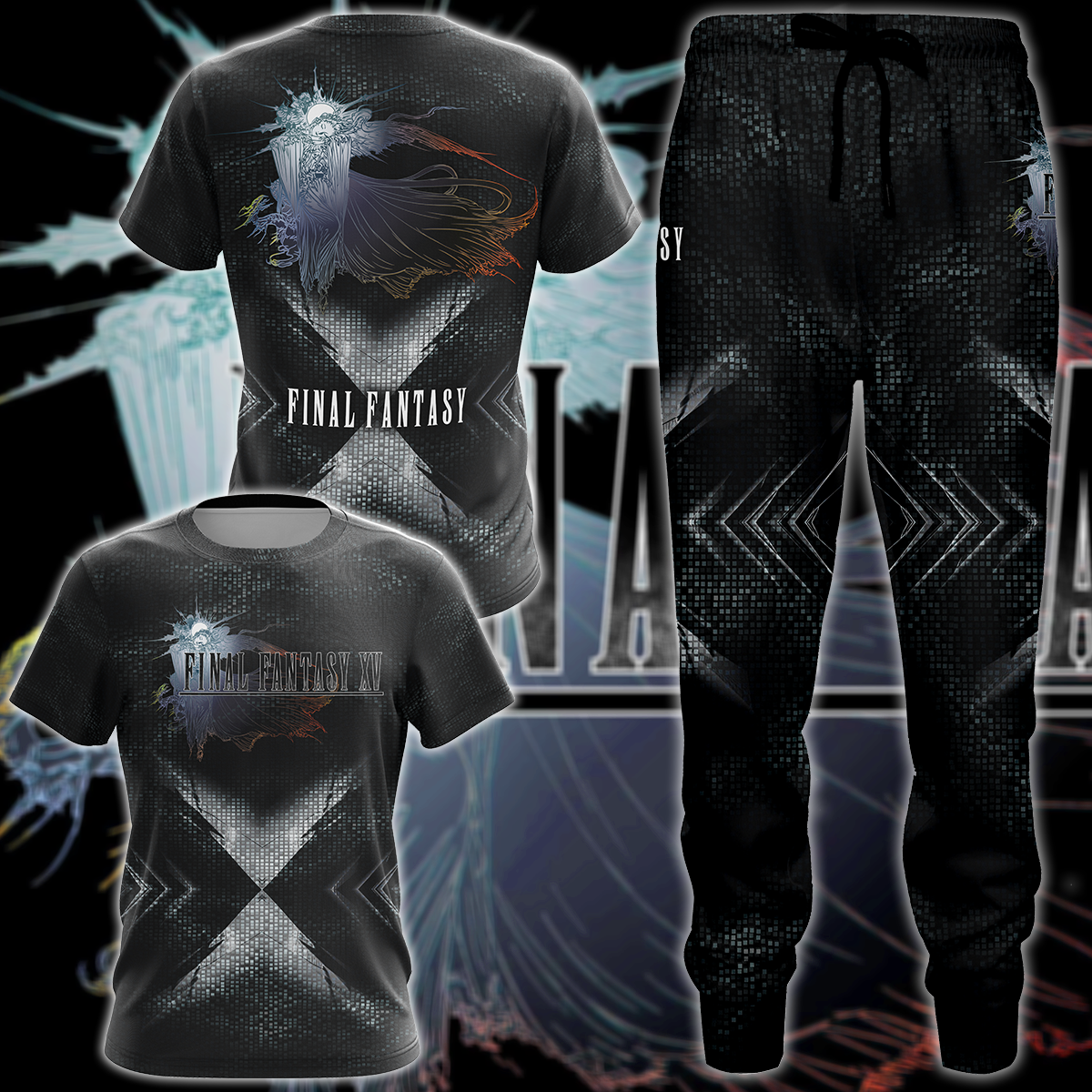 Final Fantasy XV Video Game 3D All Over Print T-shirt Tank Top Zip Hoodie Pullover Hoodie Hawaiian Shirt Beach Shorts Jogger