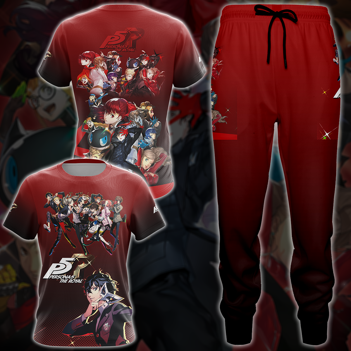 Persona 5 Royal Video Game 3D All Over Print T-shirt Tank Top Zip Hoodie Pullover Hoodie Hawaiian Shirt Beach Shorts Jogger