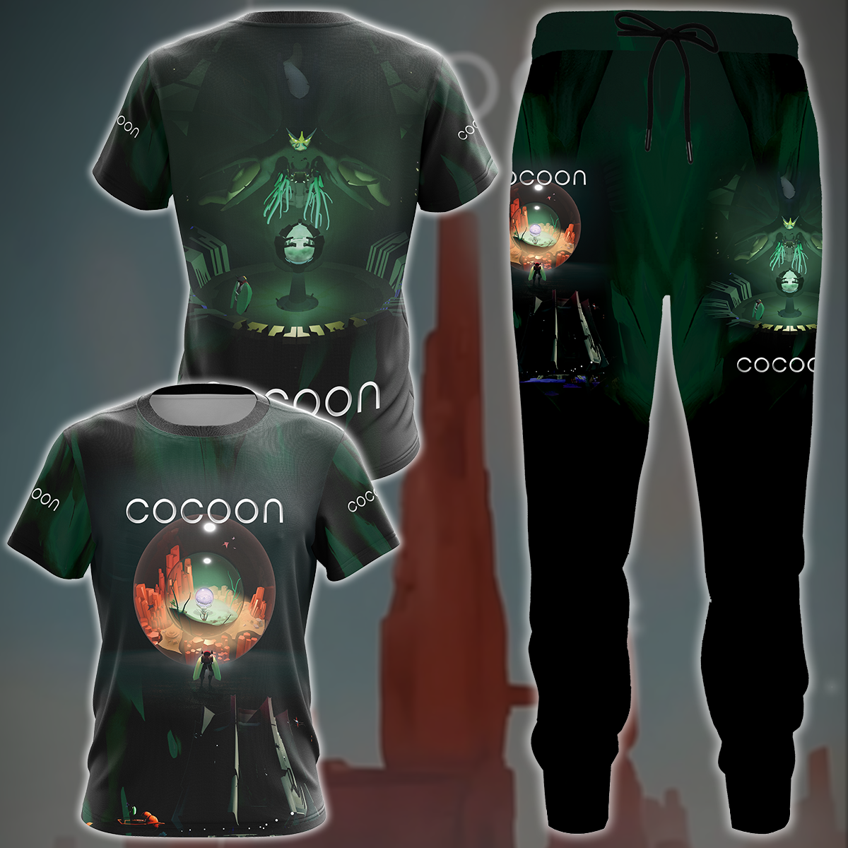 COCOON Video Game All Over Printed T-shirt Tank Top Zip Hoodie Pullover Hoodie Hawaiian Shirt Beach Shorts Joggers