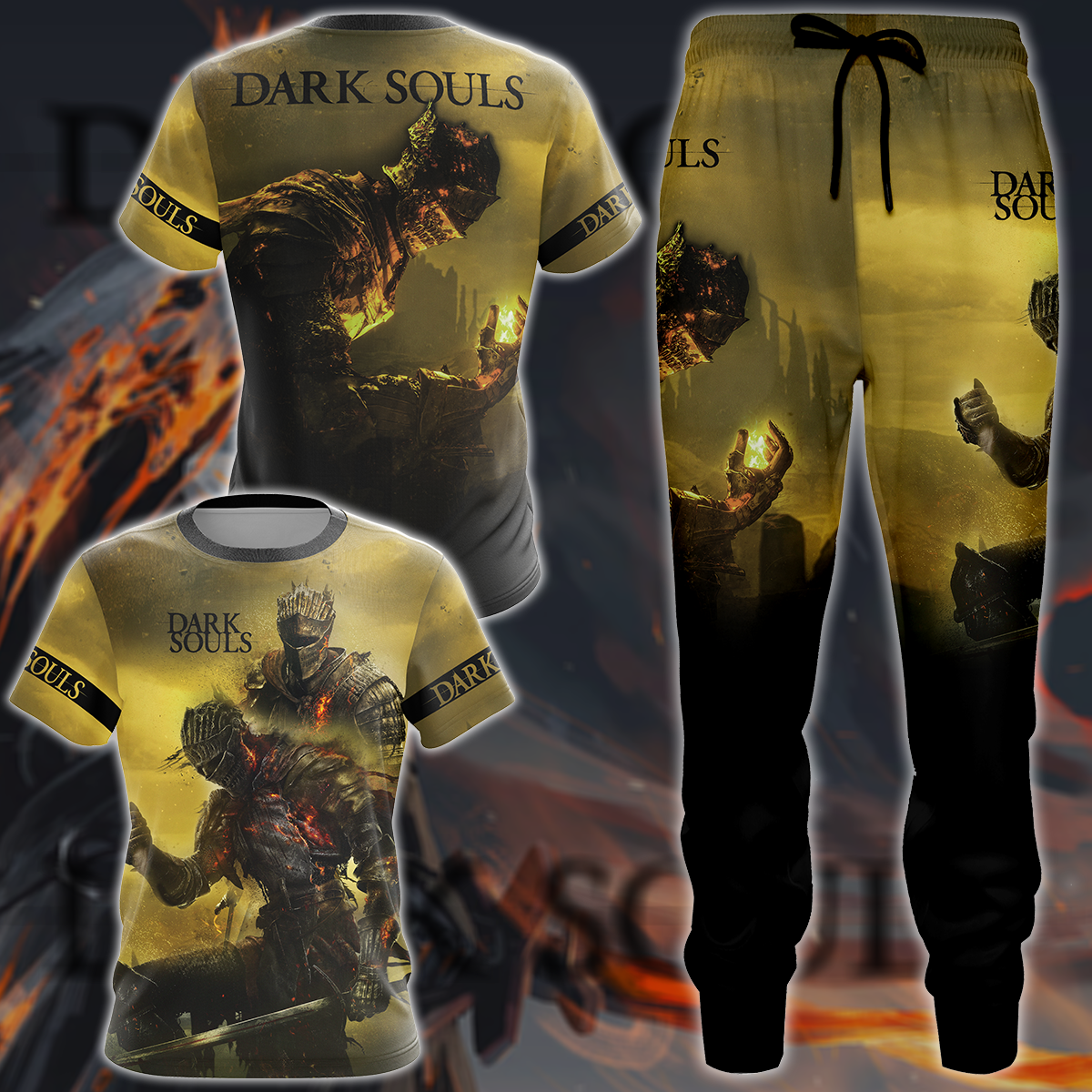 Dark Souls Video Game 3D All Over Print T-shirt Tank Top Zip Hoodie Pullover Hoodie Hawaiian Shirt Beach Shorts Jogger