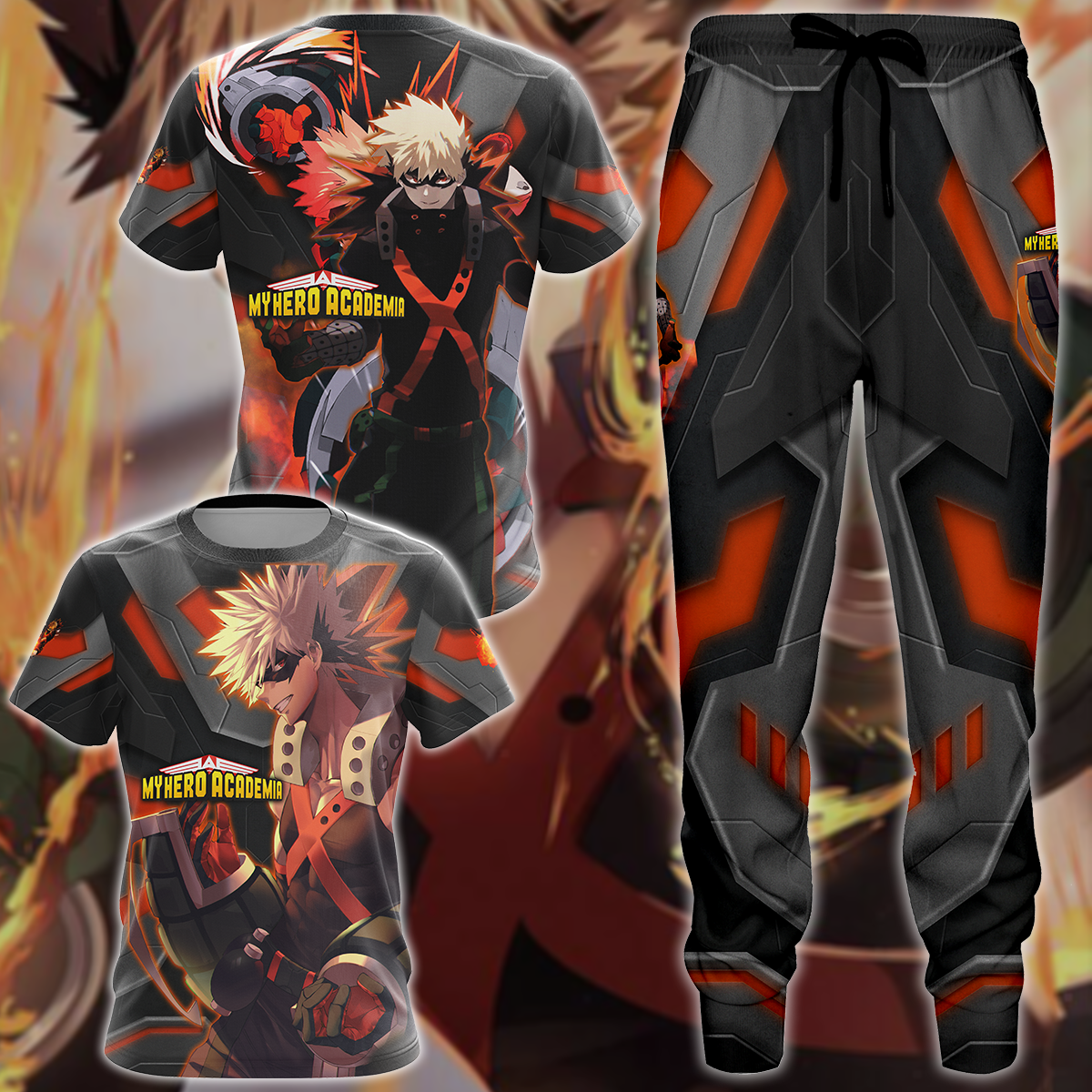 My Hero Academia Bakugou 3D All Over Print T-shirt Tank Top Zip Hoodie Pullover Hoodie Hawaiian Shirt Beach Shorts Jogger