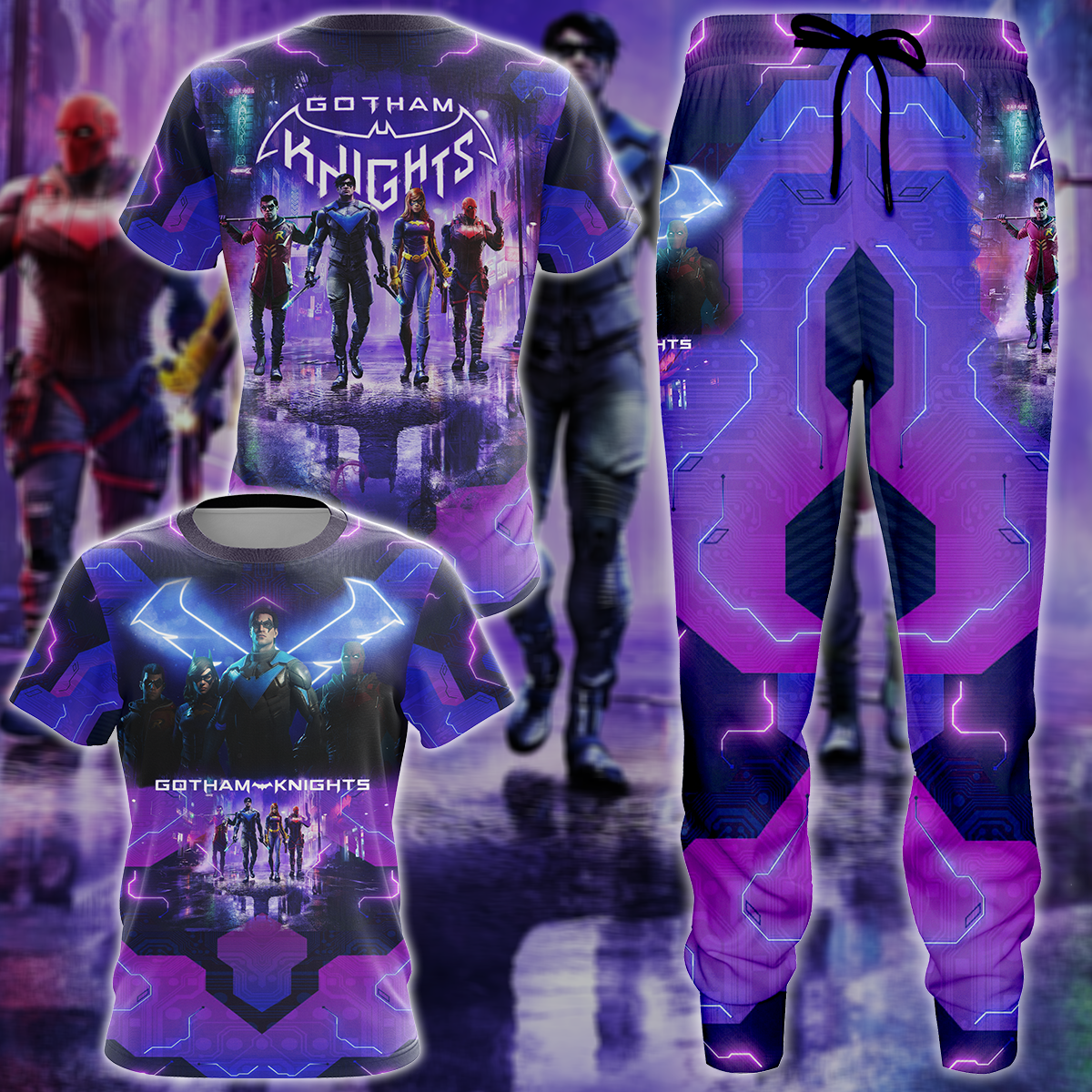 Gotham Knights 2022 Video Game 3D All Over Print T-shirt Tank Top Zip Hoodie Pullover Hoodie Hawaiian Shirt Beach Shorts Jogger