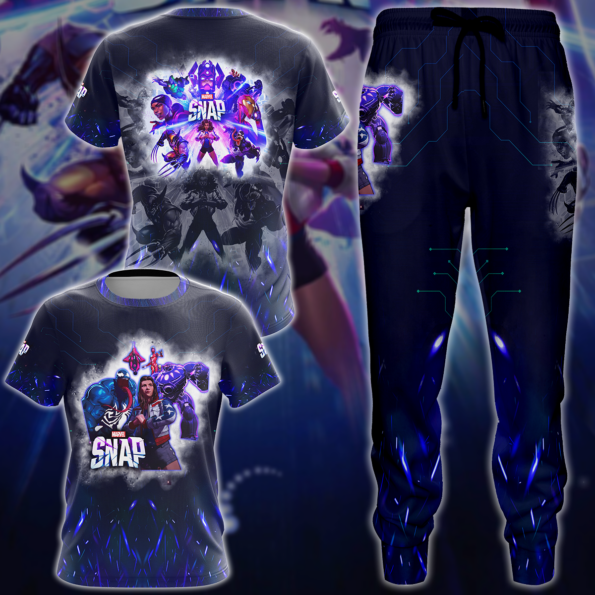Marvel Snap Video Game 3D All Over Printed T-shirt Tank Top Zip Hoodie Pullover Hoodie Hawaiian Shirt Beach Shorts Jogger