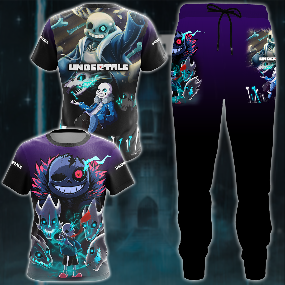 Undertale Video Game 3D All Over Printed T-shirt Tank Top Zip Hoodie Pullover Hoodie Hawaiian Shirt Beach Shorts Joggers