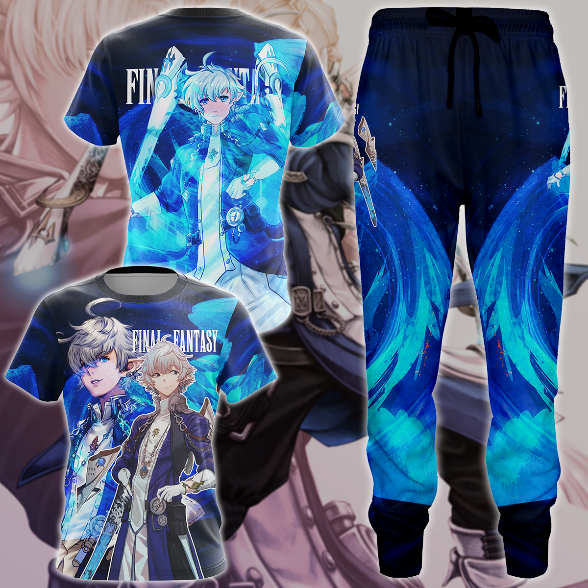 Final Fantasy XIV Alphinaud Video Game 3D All Over Print T-shirt Tank Top Zip Hoodie Pullover Hoodie Hawaiian Shirt Beach Shorts Jogger