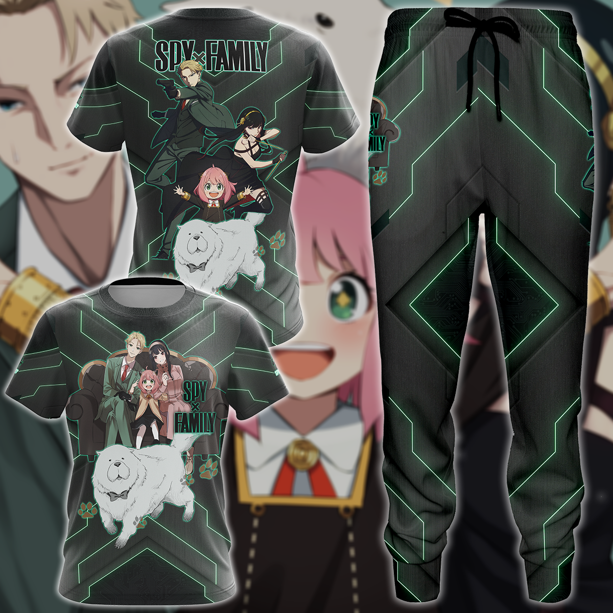 Spy x Family 3D All Over Print T-shirt Tank Top Zip Hoodie Pullover Hoodie Hawaiian Shirt Beach Shorts Jogger
