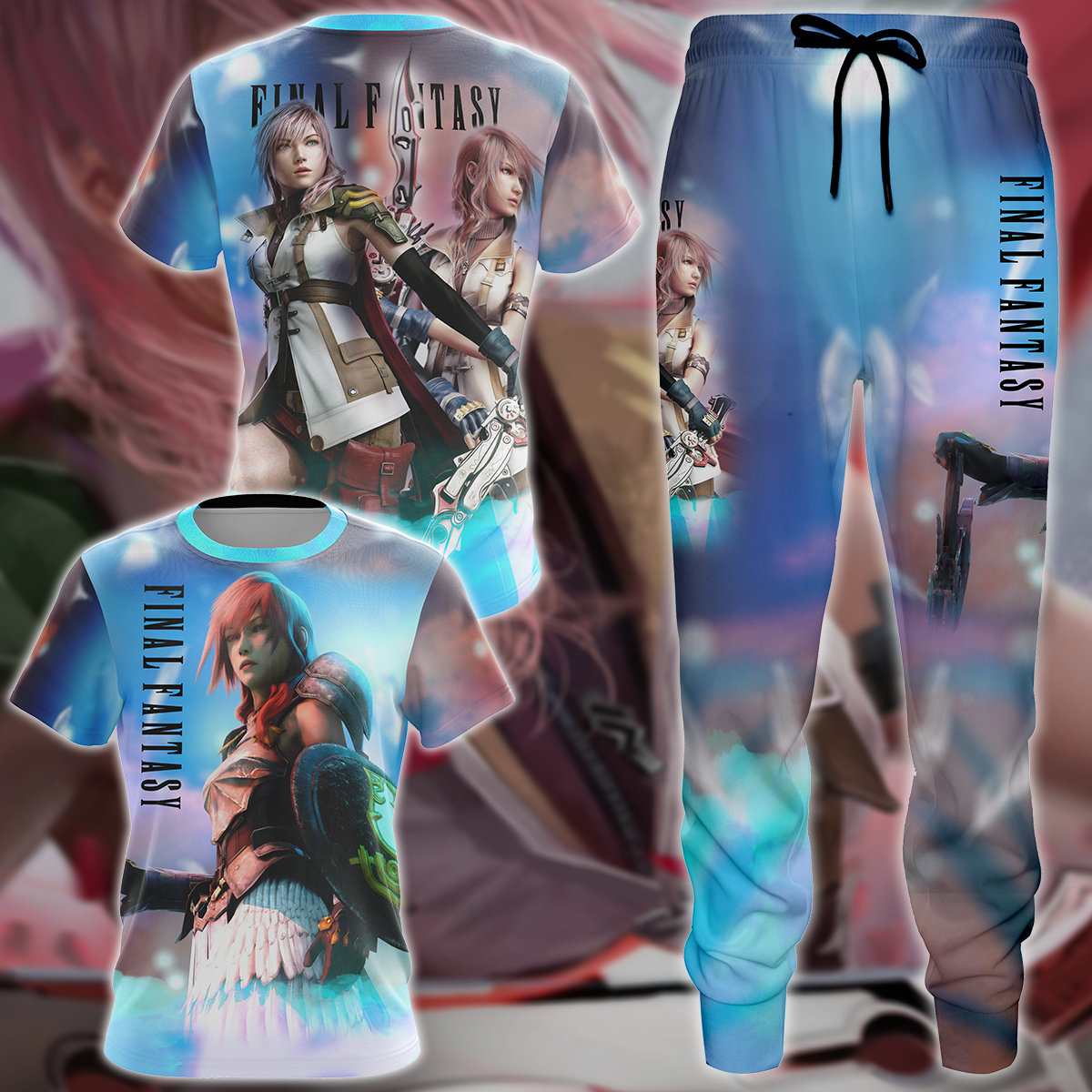 Final Fantasy XIII Video Game 3D All Over Print T-shirt Tank Top Zip Hoodie Pullover Hoodie Hawaiian Shirt Beach Shorts Jogger