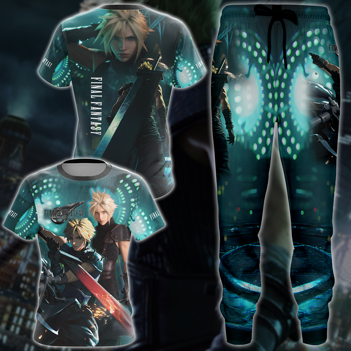 Final Fantasy VII Remake Video Game 3D All Over Printed T-shirt Tank Top Zip Hoodie Pullover Hoodie Hawaiian Shirt Beach Shorts Jogger