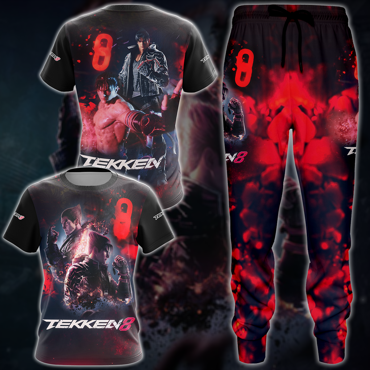 Tekken 8 Video Game 3D All Over Printed T-shirt Tank Top Zip Hoodie Pullover Hoodie Hawaiian Shirt Beach Shorts Jogger