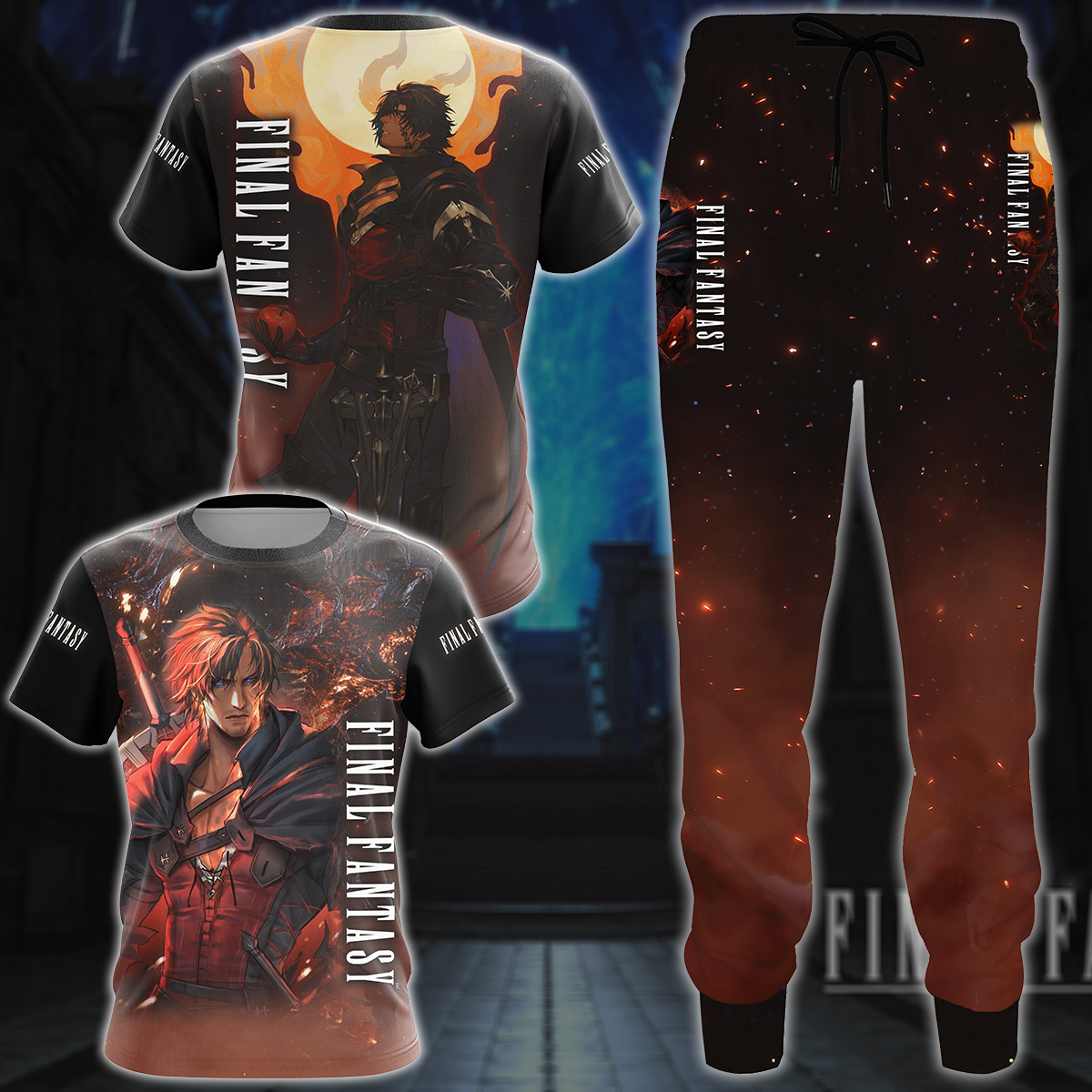 Final Fantasy XVI Video Game All-Over T-shirt Hoodie Tank Top Hawaiian Shirt Beach Shorts Joggers