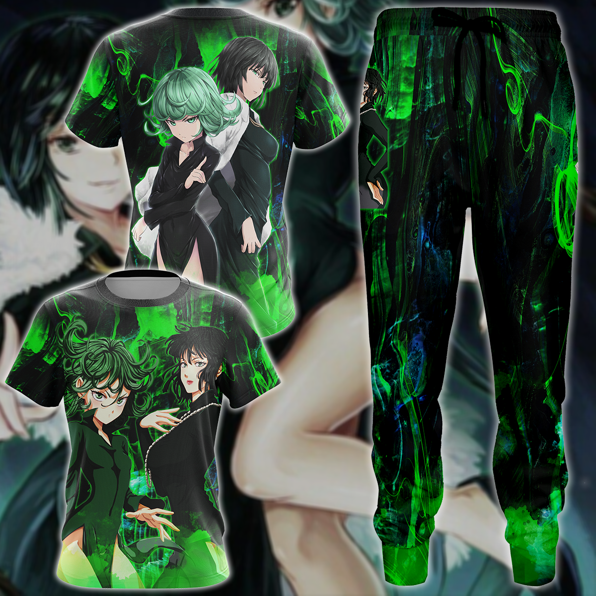 One Punch Man Tatsumaki & Fubuki 3D All Over Print T-shirt Tank Top Zip Hoodie Pullover Hoodie Hawaiian Shirt Beach Shorts Jogger
