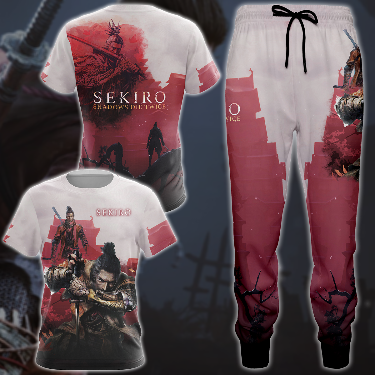Sekiro: Shadows Die Twice Video Game 3D All Over Printed T-shirt Tank Top Zip Hoodie Pullover Hoodie Hawaiian Shirt Beach Shorts Jogger