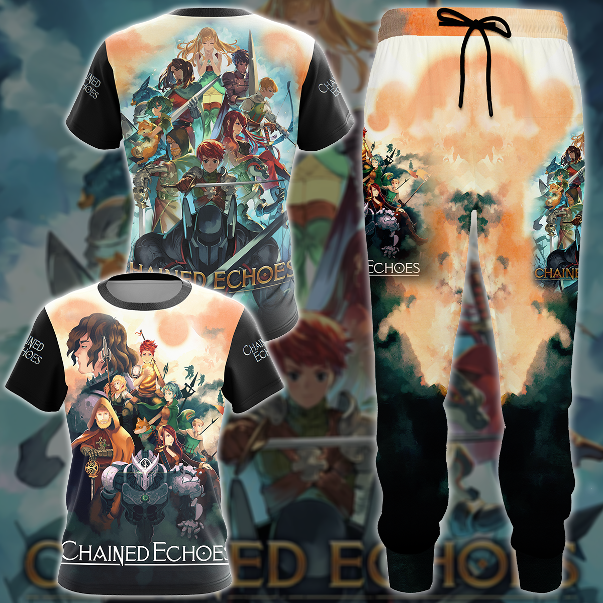 Chained Echoes Video Game 3D All Over Printed T-shirt Tank Top Zip Hoodie Pullover Hoodie Hawaiian Shirt Beach Shorts Joggers