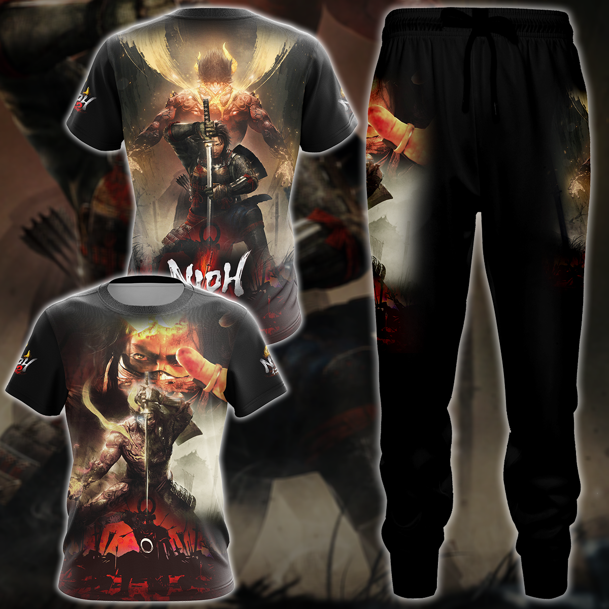 Nioh 2 Video Game 3D All Over Printed T-shirt Tank Top Zip Hoodie Pullover Hoodie Hawaiian Shirt Beach Shorts Jogger
