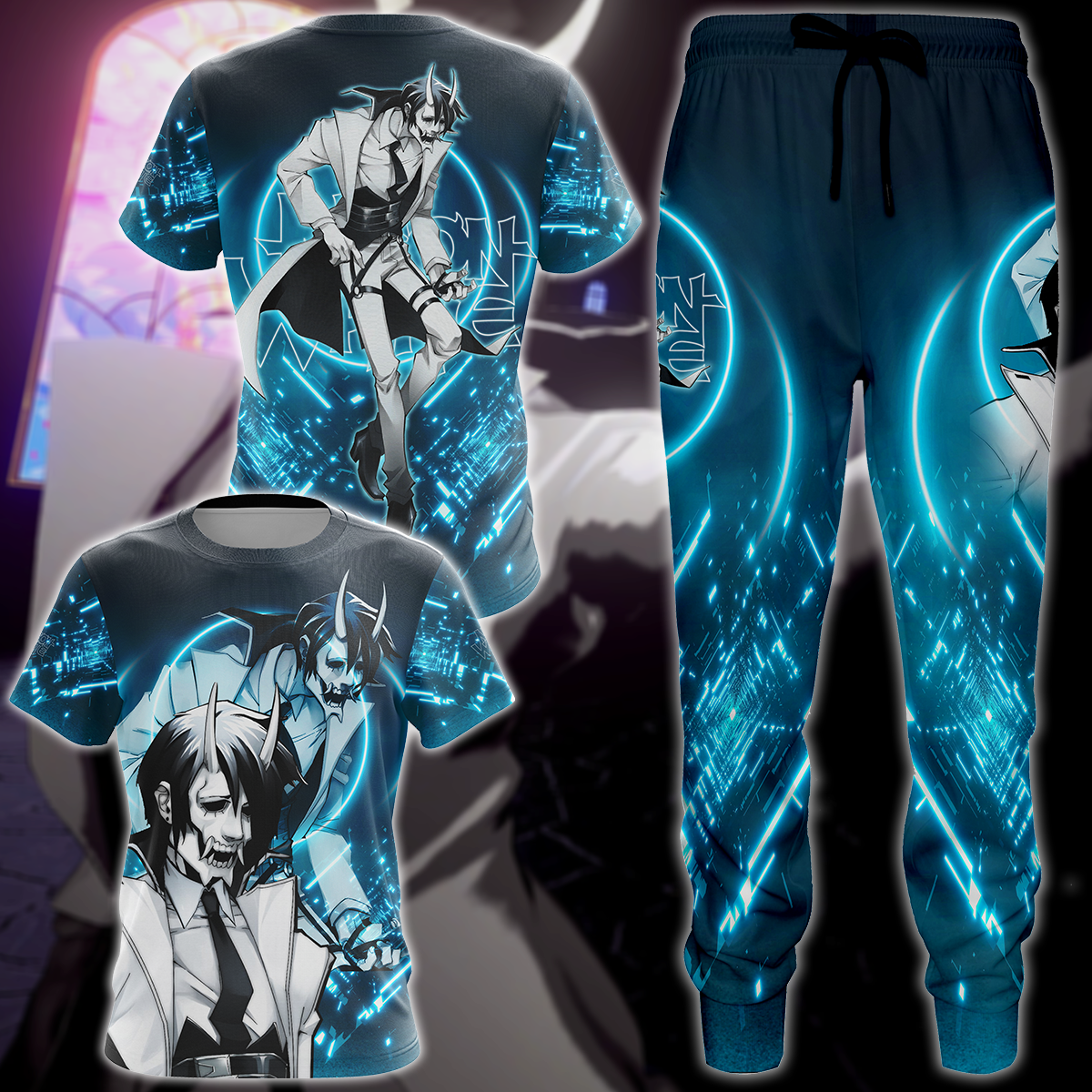 Neon White Video Game 3D All Over Print T-shirt Tank Top Zip Hoodie Pullover Hoodie Hawaiian Shirt Beach Shorts Jogger