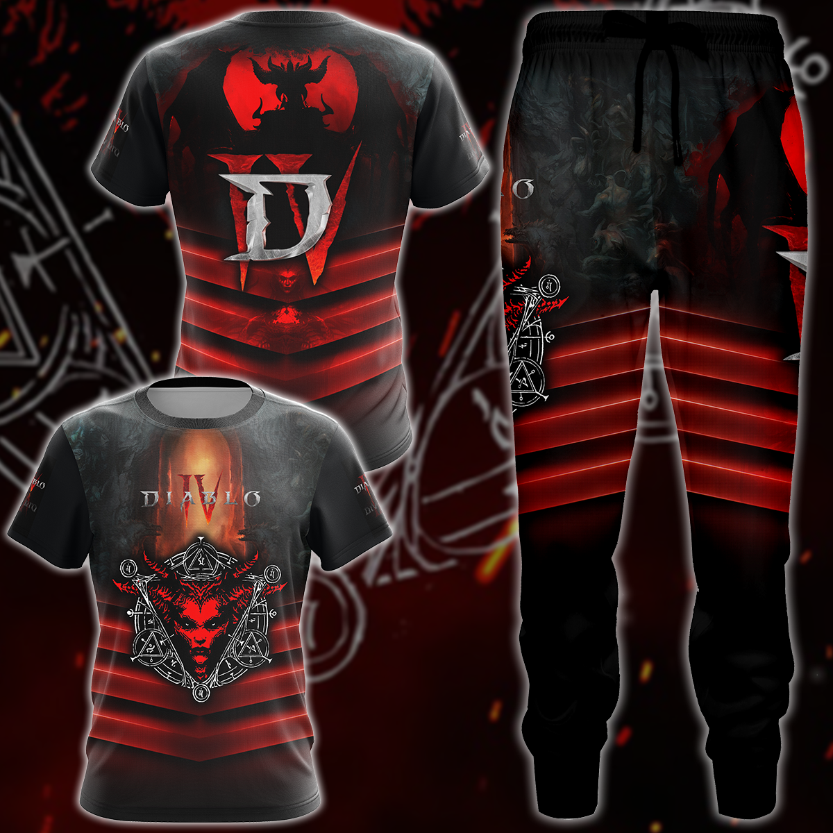 Diablo IV Video Game 3D All Over Printed T-shirt Tank Top Zip Hoodie Pullover Hoodie Hawaiian Shirt Beach Shorts Jogger
