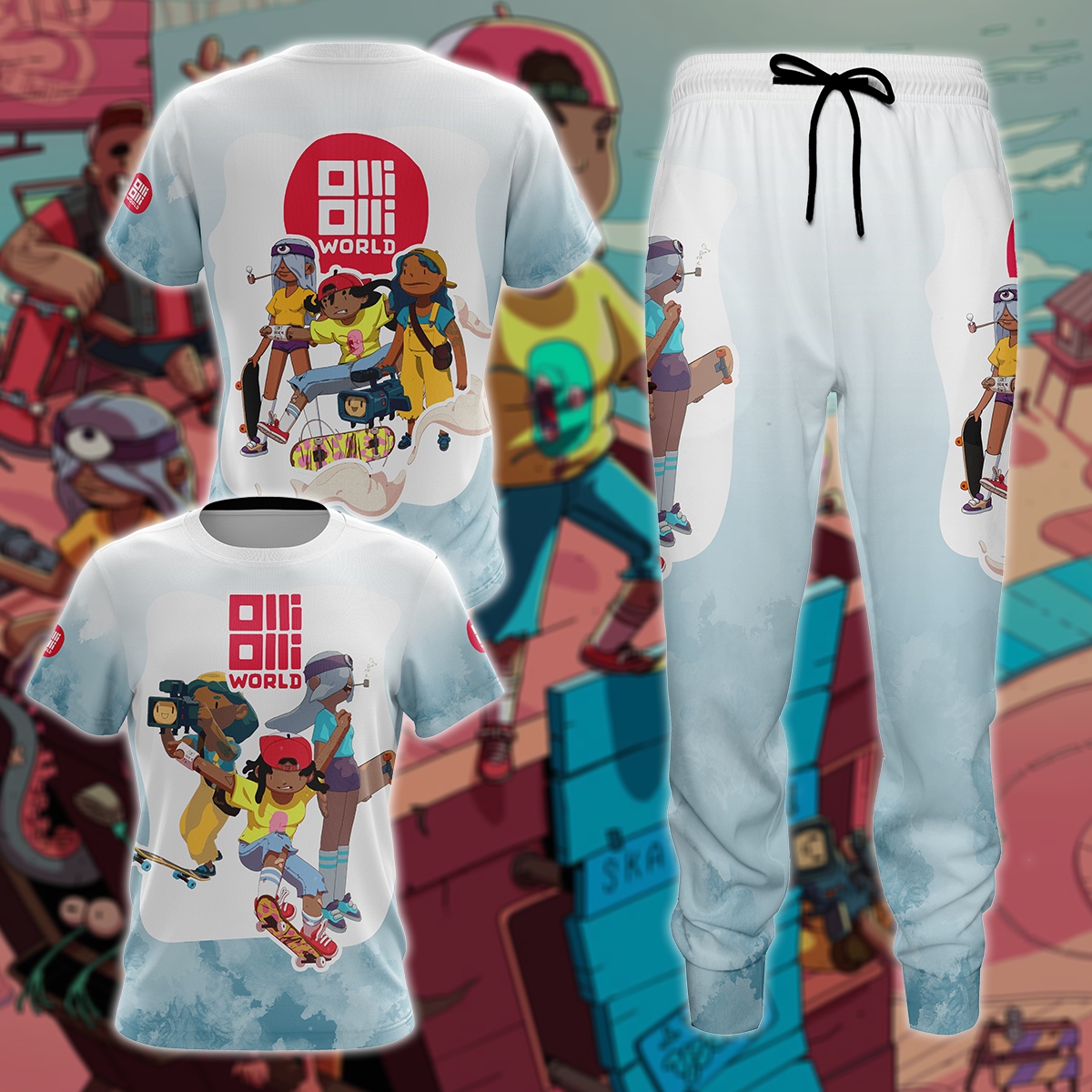OlliOlli World 3D All Over Print T-shirt Tank Top Zip Hoodie Pullover Hoodie Hawaiian Shirt Beach Shorts Jogger