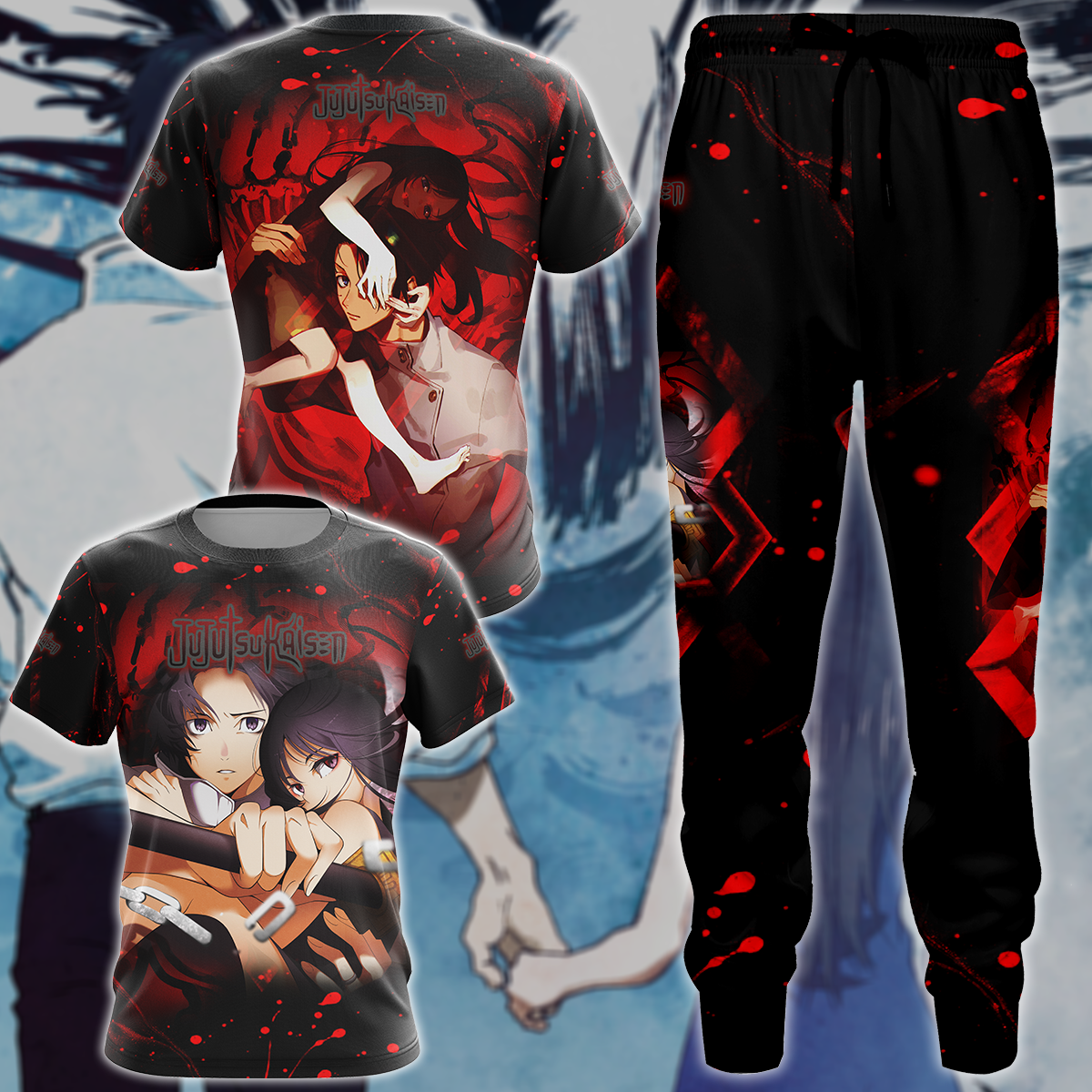 Jujutsu Kaisen Yuta & Rika Human Form 3D All Over Print T-shirt Tank Top Zip Hoodie Pullover Hoodie Hawaiian Shirt Beach Shorts Jogger