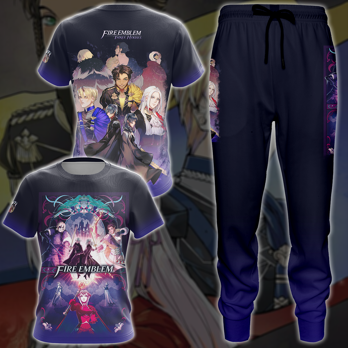 Fire Emblem: Three Houses Video Game 3D All Over Printed T-shirt Tank Top Zip Hoodie Pullover Hoodie Hawaiian Shirt Beach Shorts Jogger