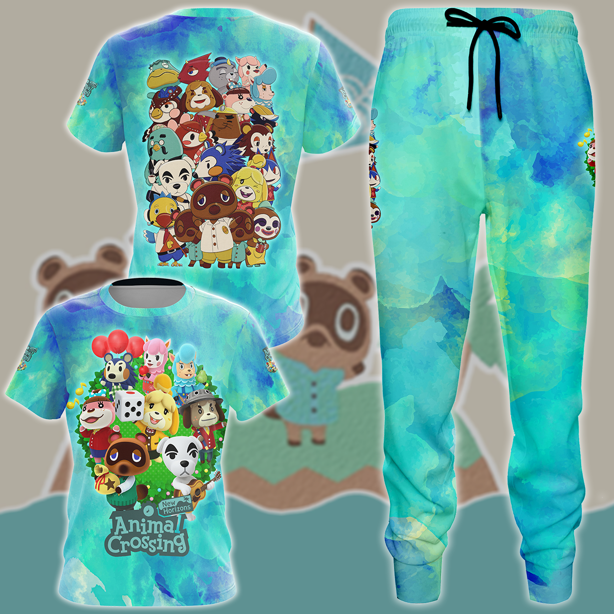 Animal Crossing New Horizons Video Game 3D All Over Print T-shirt Tank Top Zip Hoodie Pullover Hoodie Hawaiian Shirt Beach Shorts Jogger