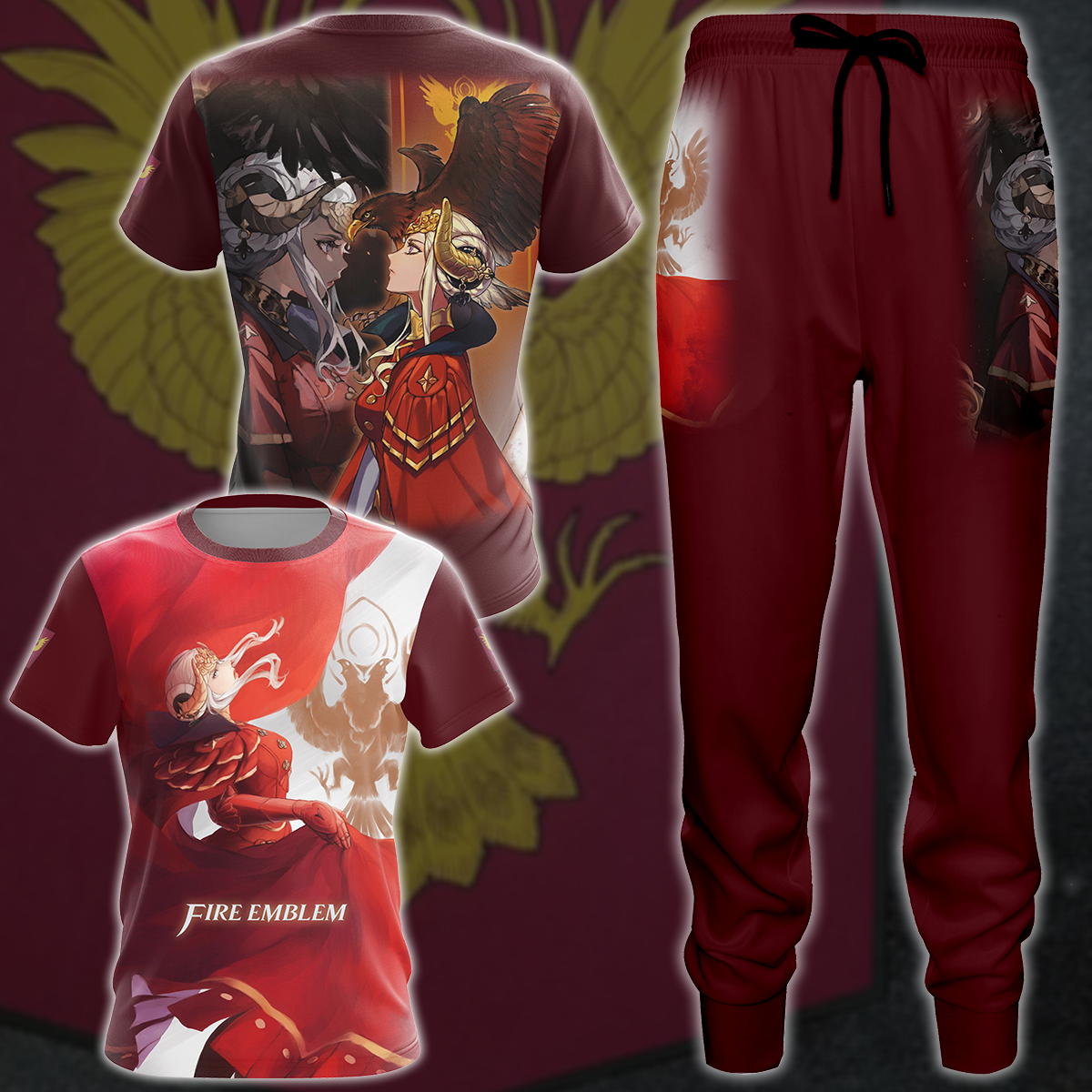 Fire Emblem Edelgard Video Game 3D All Over Printed T-shirt Tank Top Zip Hoodie Pullover Hoodie Hawaiian Shirt Beach Shorts Jogger