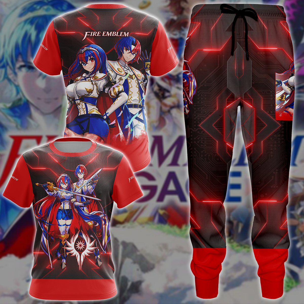 Fire Emblem Engage Video Game 3D All Over Printed T-shirt Tank Top Zip Hoodie Pullover Hoodie Hawaiian Shirt Beach Shorts Jogger